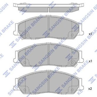 Колодки тормозные дисковые Hi-Q (SANGSIN) SP1235