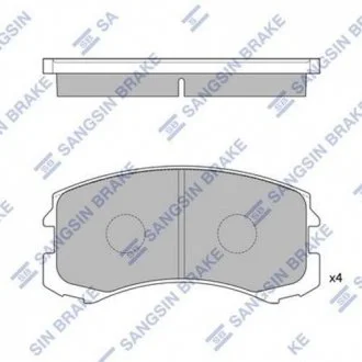 Тормозные колодки передние дисковые Hi-Q (SANGSIN) SP1255