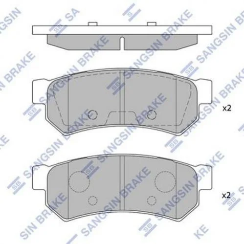 Гальмівні колодки задні дискові Hi-Q (SANGSIN) SP1257 (фото 1)