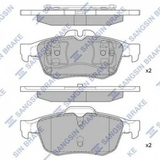 Гальмівні колодки дискові Hi-Q (SANGSIN) SP1396
