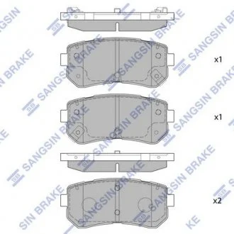 Тормозные колодки дисковые Hi-Q (SANGSIN) SP1406