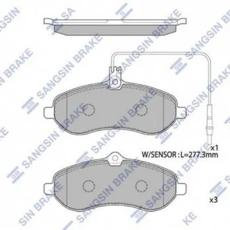 Тормозные колодки передние дисковые Hi-Q (SANGSIN) Hi-Q (SANGSIN) SP1415