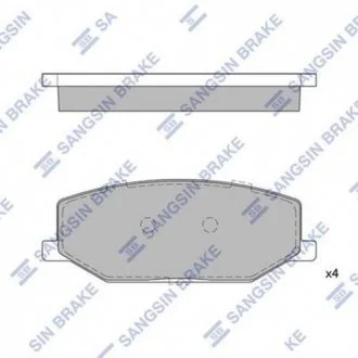 Тормозные колодки передние дисковые Hi-Q (SANGSIN) SP1540
