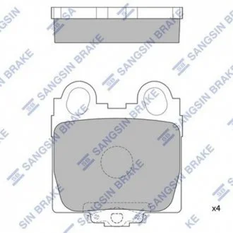 Тормозные колодки задние дисковые Hi-Q (SANGSIN) SP1554