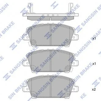Тормозные колодки передние дисковые Hi-Q (SANGSIN) SP1569