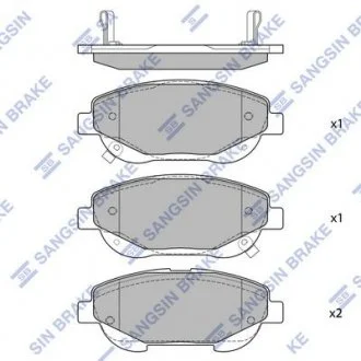 Тормозные колодки передние дисковые Hi-Q (SANGSIN) SP1579