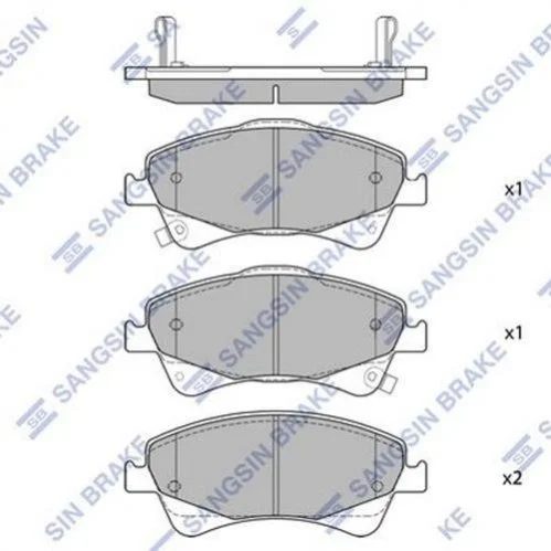Тормозные колодки передние дисковые Hi-Q (SANGSIN) SP1580 (фото 1)