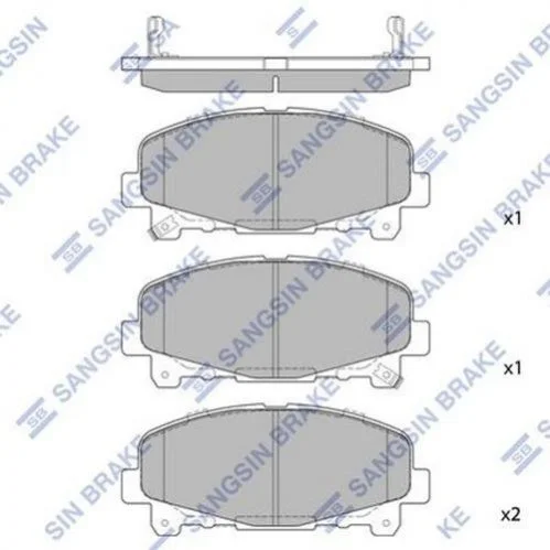 Гальмівні колодки передні дискові Hi-Q (SANGSIN) SP1606 (фото 1)