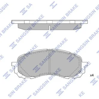 Комплект гальмівних колодок з 4 шт. дисків Hi-Q (SANGSIN) SP1629