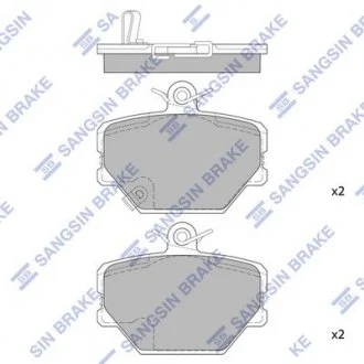 Тормозные колодки передние дисковые Hi-Q (SANGSIN) SP1674