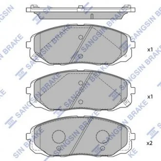 Тормозные колодки передние дисковые Hi-Q (SANGSIN) SP1688