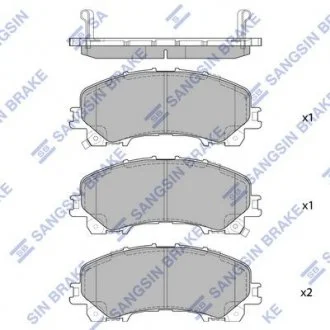 Тормозные колодки передние дисковые Hi-Q (SANGSIN) SP1714
