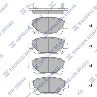 Тормозные колодки передние дисковые Hi-Q (SANGSIN) SP1718