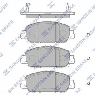 Тормозные колодки передние дисковые Hi-Q (SANGSIN) SP1779