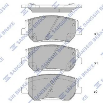 Тормозные колодки передние дисковые Hi-Q (SANGSIN) SP1913