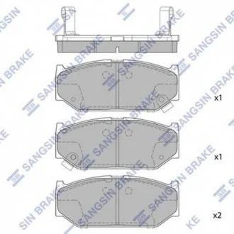 Тормозные колодки передние дисковые Hi-Q (SANGSIN) Hi-Q (SANGSIN) SP2086