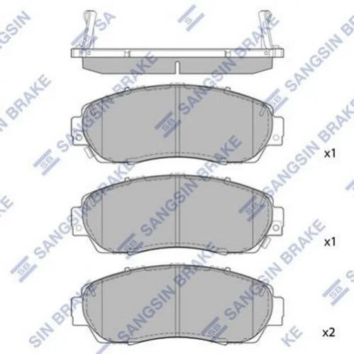 Тормозные колодки передние дисковые Hi-Q (SANGSIN) SP2115A (фото 1)