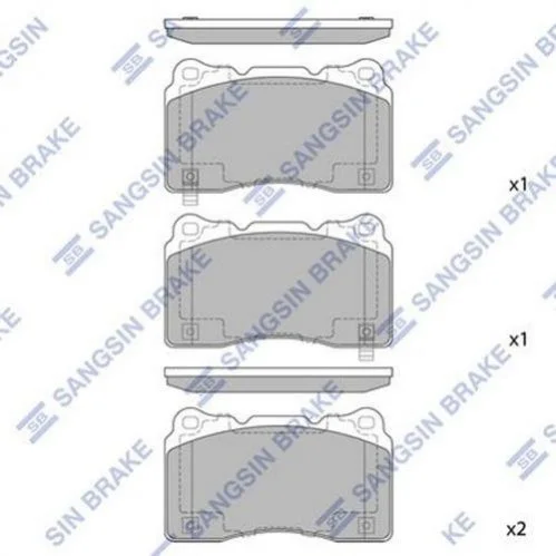 Тормозные колодки передние дисковые Hi-Q (SANGSIN) SP2119 (фото 1)