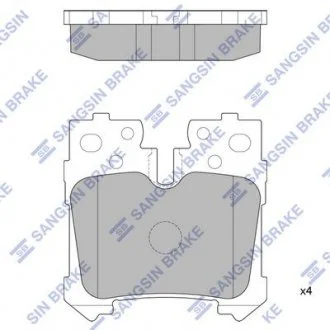 Тормозные колодки дисковые Hi-Q (SANGSIN) SP2301