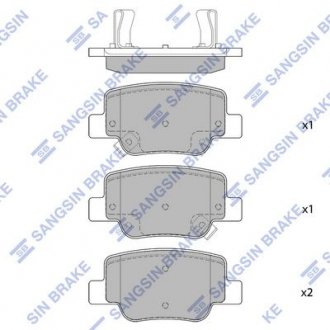 Колодки тормозные дисковые Hi-Q (SANGSIN) SP4142