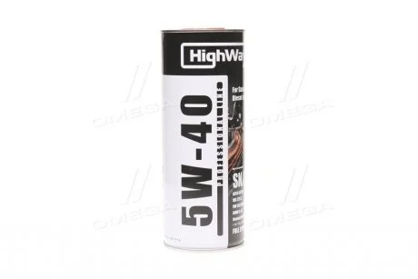 Моторное масло 1 л 5W40 Бензиновый, Дизельный Синтетическое HighWay 10027