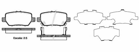 Колодка гальмівна задня, комплект HONDA 43022SJAE00