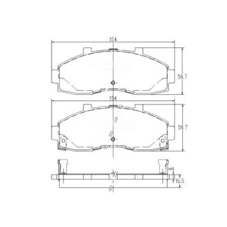 Тормозные колодки передние дисковые Hyundai/Kia/Mobis 0K72A3328Z