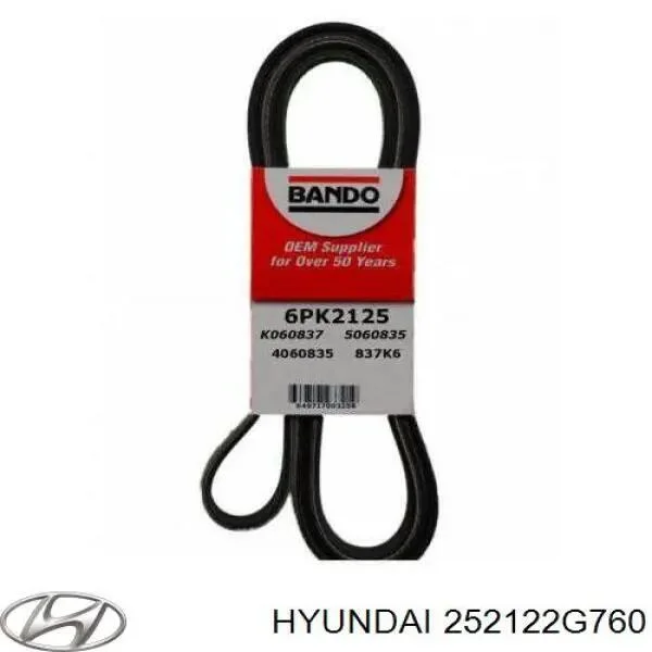 Полікліновий ремінь Hyundai/Kia/Mobis 252122G760 (фото 1)