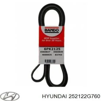 Полікліновий ремінь Hyundai/Kia/Mobis 252122G760