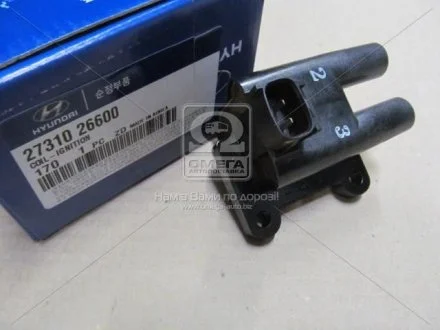 Катушка зажигания Kia Cerato 04-06/Rio 05-/Hyundai Accent 99-/Getz 02-/Elantra 00- (пр-во Mobis) Hyundai/Kia/Mobis 2731026600