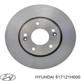 Торзмозной диск двухсторонний на передний мост вентилируемый 5 Hyundai/Kia/Mobis 517121H000-A