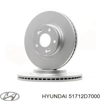 Торзмозной диск двухсторонний на передний мост вентилируемый 5 Hyundai/Kia/Mobis 51712D7000E