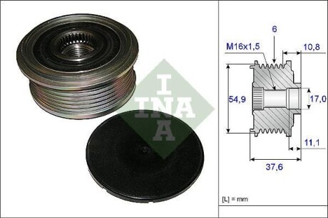 Шкiв генератора INA 535 0123 10