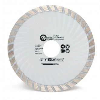 Диск отрезной по камню TURBO алмазный, 115мм, 16-18% INTERTOOL Intertool CT-2001