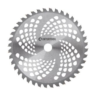 Ніж для мотокоси 255*25.4 мм, 40 зуб\'їв, з твердосплавними напайками Intertool DT-2239