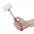 Киянка гумова 450 г, 65 мм, біла гума, металева ручка Intertool HT-0227 (фото 5)