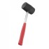 Киянка гумова 340 г, 55 мм, чорна гума, металева ручка Intertool HT-0229 (фото 2)