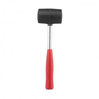 Киевлянка резиновая 340 г, 55 мм, черная резина, металлическая ручка Intertool HT-0229
