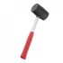 Киянка гумова 450г, 65 мм, чорна гума, металева ручка Intertool HT-0231 (фото 2)