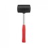 Киянка гумова 680 г, 80 мм, чорна гума, металева ручка Intertool HT-0232 (фото 1)