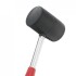Киянка гумова 680 г, 80 мм, чорна гума, металева ручка Intertool HT-0232 (фото 3)