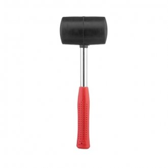 Киянка гумова 680 г, 80 мм, чорна гума, металева ручка Intertool HT-0232