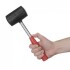 Киянка гумова 680 г, 80 мм, чорна гума, металева ручка Intertool HT-0232 (фото 5)