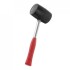 Киянка гумова 900 г, 90 мм, чорна гума, металева ручка Intertool HT-0233 (фото 2)