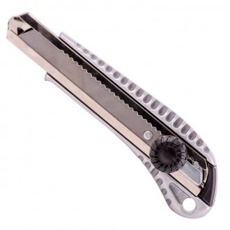Нож с отломным лезвием 18 мм, металлическая направляющая Intertool HT-0507 (фото 1)