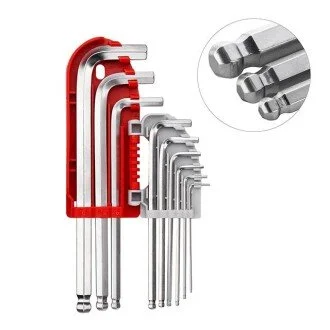 Набор Г-образных шестигранных ключей 9 шт. Intertool HT-1813