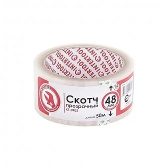 Скотч прозорий 45 мм * 50 м * 44 мкм INTERTOOL Intertool KT-0902