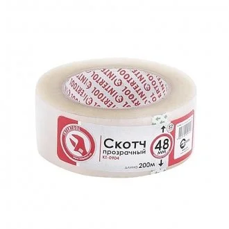 Скотч прозорий 45 мм * 200 м * 52 мкм INTERTOOL Intertool KT-0904