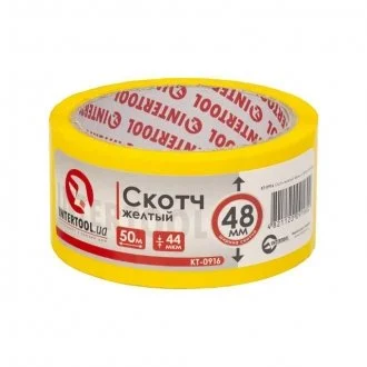 Скотч желтый 48мм*50м*44мкм INTERTOOL Intertool KT-0916