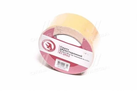Скотч двухсторонний 50мм*25м на тканевой основе. INTERTOOL Intertool KT-0963